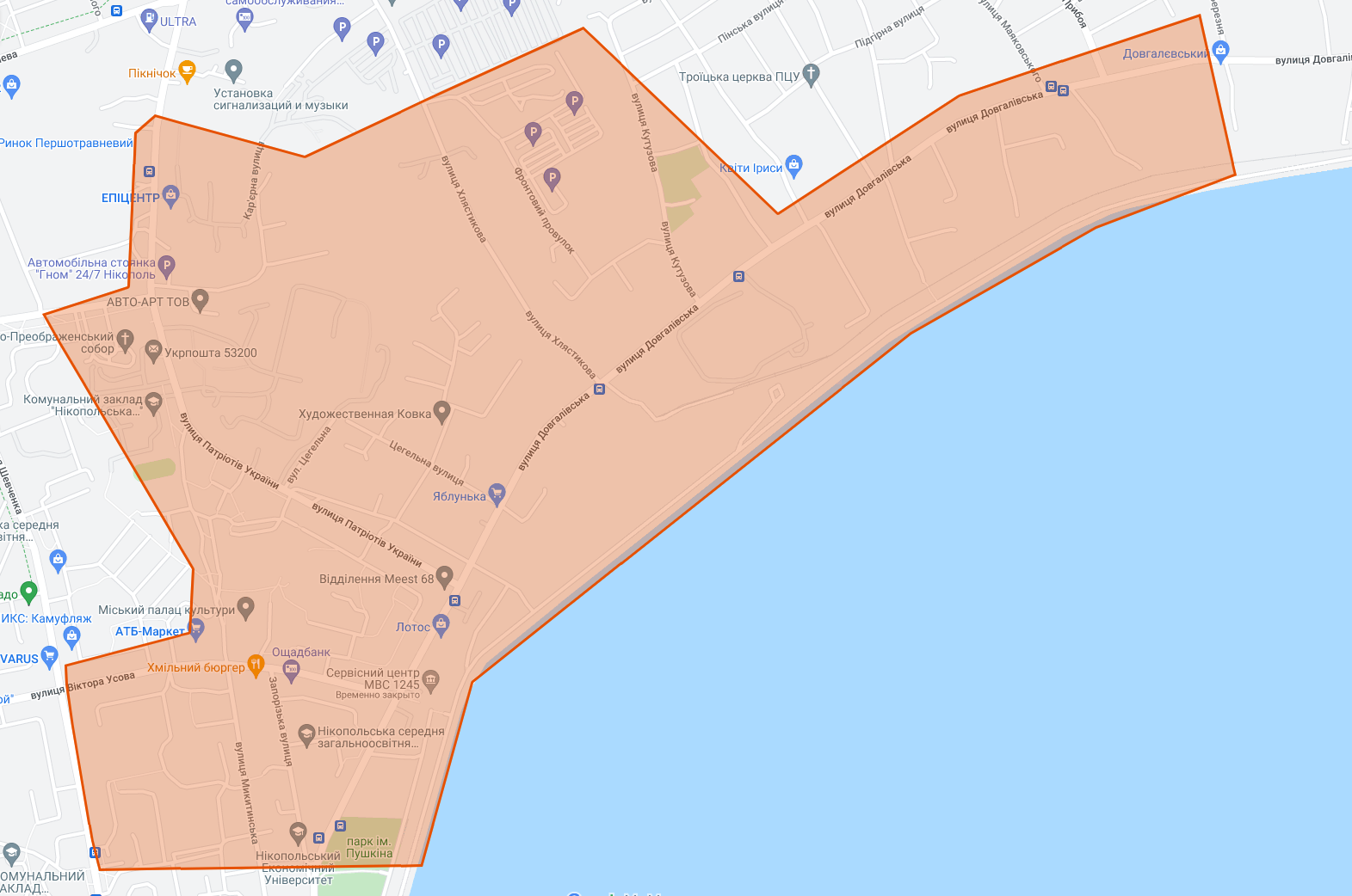 Ремонтні роботи на водопровідній мережі 29.04.2022р. з 9:00 буде припинено водопостачання в зазначеному районі. (мапа)